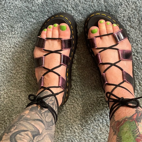 Dr. Martens Black and Purple Sandals - Picture 8 of 9